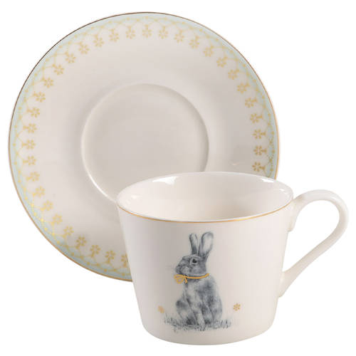 Meadow Lane Flat Cup & Saucer Set