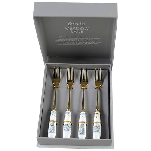 Meadow Lane Individual Pastry Fork - Set of 4 Motifs