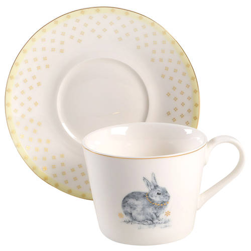 Meadow Lane Flat Cup & Saucer Set