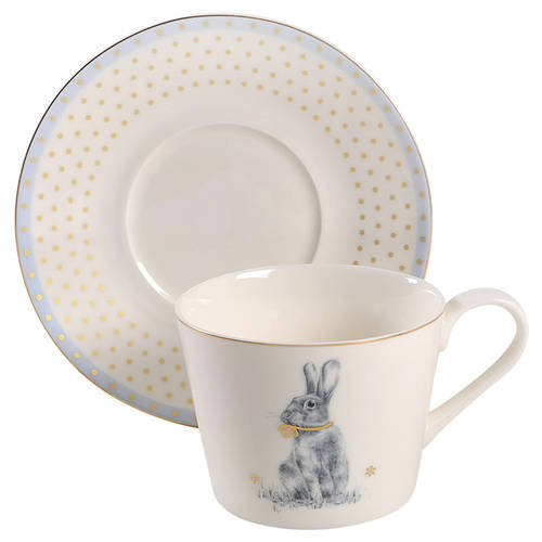 Meadow Lane Flat Cup & Saucer Set