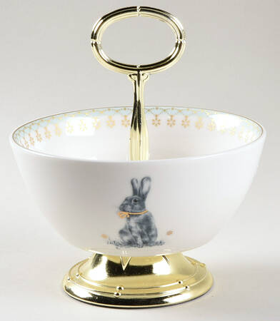 Meadow Lane 6"-7" Handled Footed Nut Dish HC