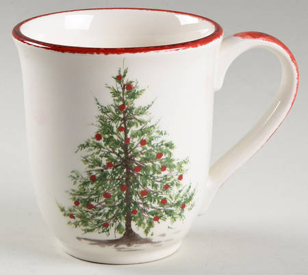 Holly and Pine (Holly Spray Border) Mug