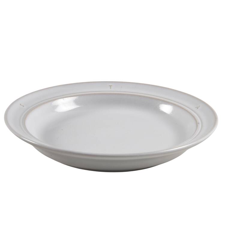 Boussole-White Large Rim Soup Bowl
