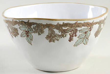 Wood Forest 8" Round Serving Bowl