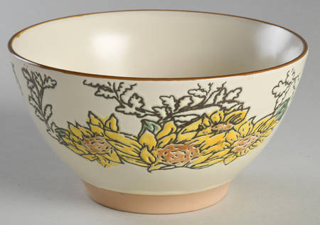 Gilded Sunflower Soup/Cereal Bowl