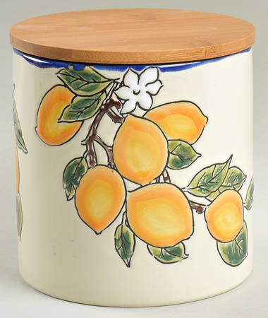 Lemon Medium Canister & Lid