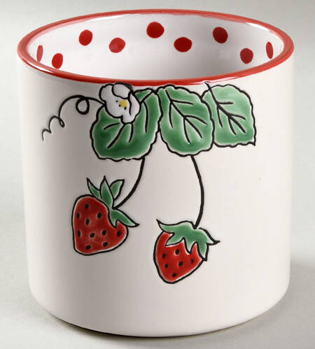 Strawberry Fields Small Canister No Lid