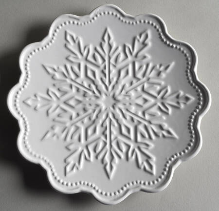 Etheral Snowflake Salad Plate
