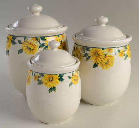 Sunflower (3 Piece) Canister Set (Box Set)