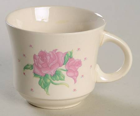 Pink Rose Flat Cup