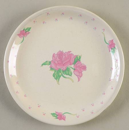 Pink Rose Bread & Butter Plate