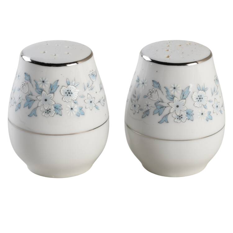 Brocade (Platinum Trim) Salt & Pepper Set