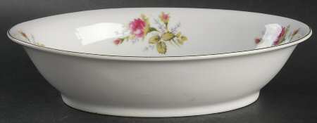 Moss Rose 10" Oval Vegetable Bowl