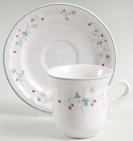 Summer Fruit Flat Cup & Saucer Set