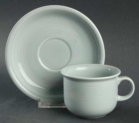 Trend Pastels Blue Flat Cup & Saucer Set