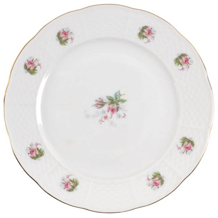 Springtime (White Bkgd, Basketweave Pink Rose) by Thun