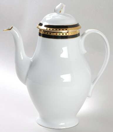 Black Band Coffee Pot & Lid