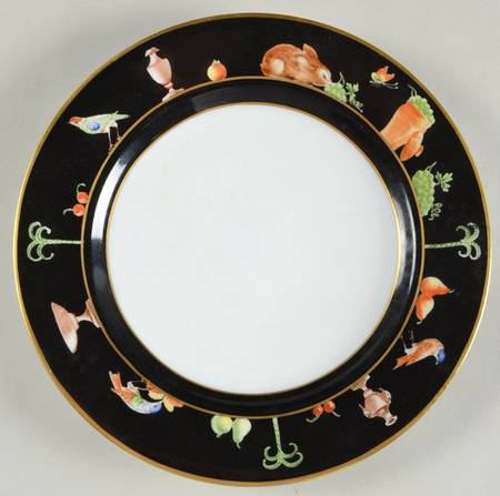 Black Shoulder Dessert/Pie Plate