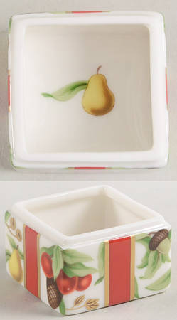 Tiffany Holiday (White Background, Japan) Trinket Box No Lid
