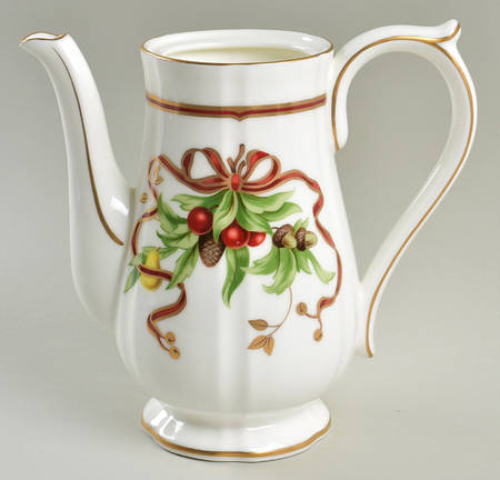 Tiffany Holiday (White Background, Japan) Coffee Pot No Lid