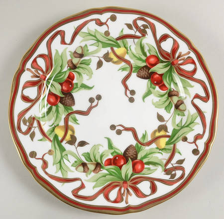 Tiffany Holiday (White Background, Japan) Dinner Plate