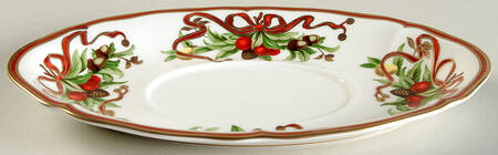 Tiffany Holiday (White Background, Japan) Underplate for Gravy Boat