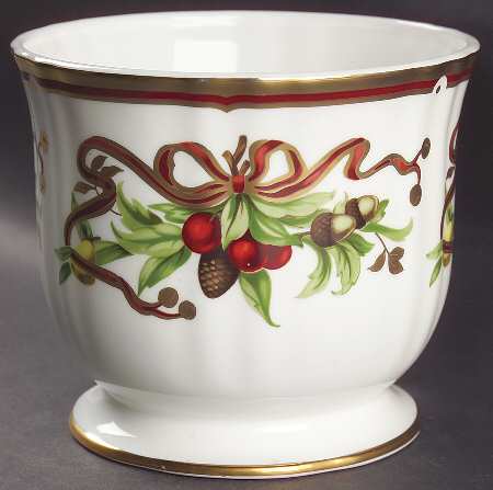 Tiffany Holiday (White Background, Japan) 5" Cachepot