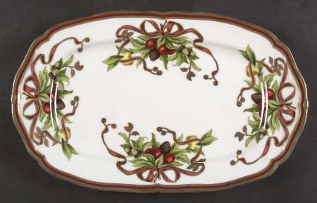 Tiffany Holiday (White Background, Japan) Large Sandwich Tray