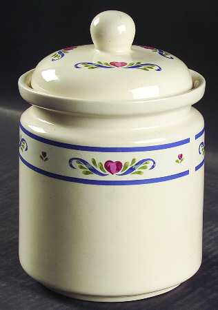 Folk Dance (Hearts & Scrolls) Large Canister & Lid