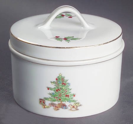 Holiday Hostess (Trim, Gold Band) Sugar Bowl & Lid