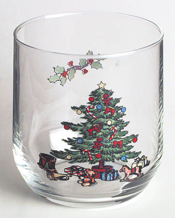 Holiday Hostess (Trim, Gold Band) 8 Oz Glassware Old Fashioned