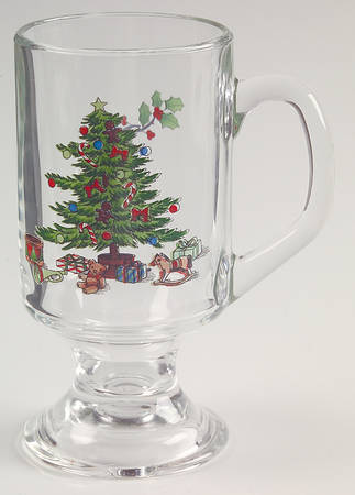 Holiday Hostess (Trim, Gold Band) Glassware Mug