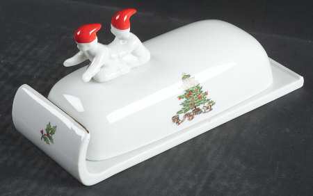 Holiday Hostess (Trim, Gold Band) 1/4 Lb Covered Butter