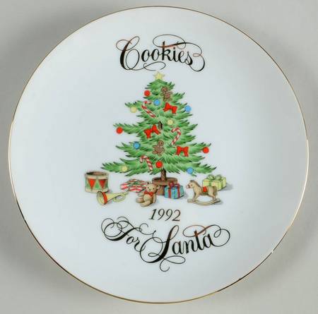 Holiday Hostess (Trim, Gold Band) Cookie Plate