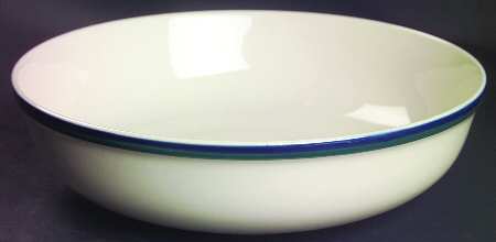 Kitchen Basics Cobalt Green (Thin Band) 9" Round Vegetable Bowl