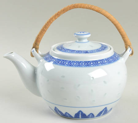 Rice Flower Teapot W/Top Handle & Lid