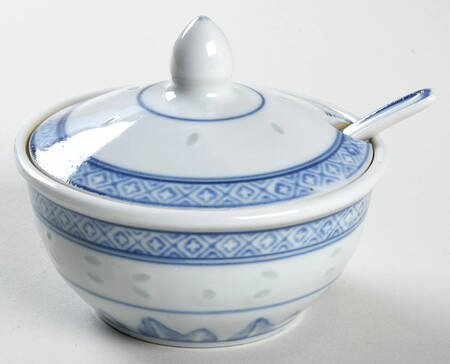 Rice Flower Marmalade Server & Lid w/Spoon
