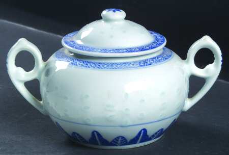 Rice Flower Sugar Bowl & Lid