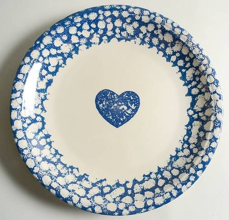 Sponge Blue (Animals or Hearts) 12" Chop Plate (Round Platter)