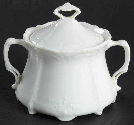 Baronesse White Mini Sugar Bowl & Lid
