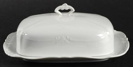 Baronesse White Square Covered Butter