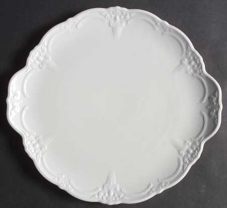 Baronesse White Handled Cake Plate