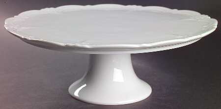 Baronesse White 12" Diameter Pedestal Cake Stand