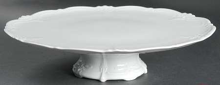 Baronesse White 12" Diameter Pedestal Cake Stand