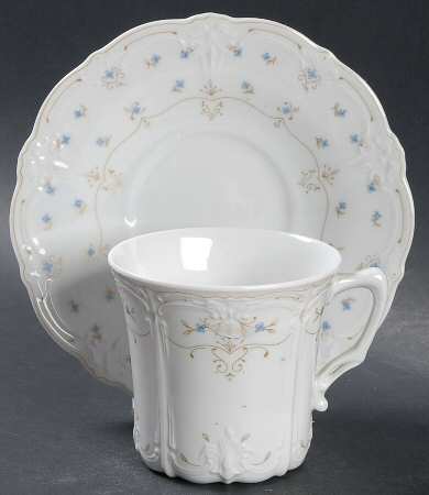 Blue Royal Flat Cup & Saucer Set