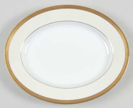 Clifton (Cream Border) 11" Oval Serving Platter