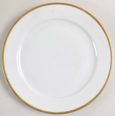 Colonial (Smooth Gold Band) Luncheon Plate