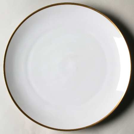 Colonial (Smooth Gold Band) 12" Chop Plate (Round Platter)
