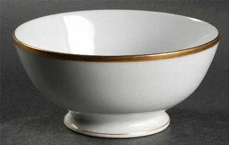Colonial (Smooth Gold Band) Cranberry Bowl