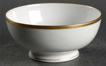 Colonial (Smooth Gold Band) Cranberry Bowl